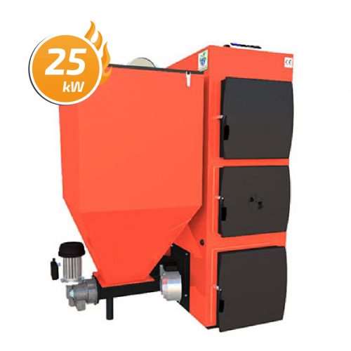 Kocioł C.O. Domino Bio z żeliwnym podajnikiem BATORY 25 kW